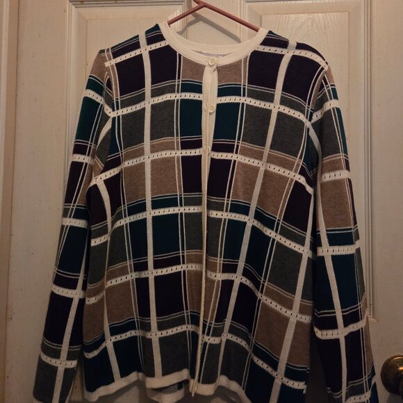 Alfred Dunner button up Sweater SIZE LARGE - Picture 1 of 5